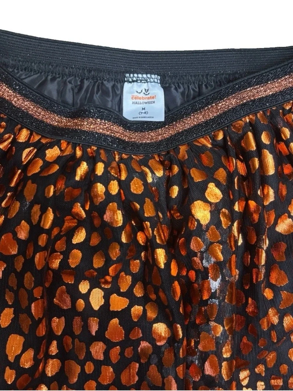 Way To Celebrate Halloween Spooky  Tutu Set Girls M 7/8 Graphic Tee Skirt NWT